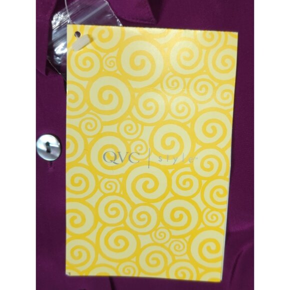 Vintage Donna Dewberry Womens M Silk Embroidered Top Fuchsia QVC New Roomy Fit - Picture 8 of 11